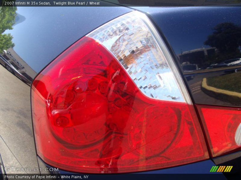 Twilight Blue Pearl / Wheat 2007 Infiniti M 35x Sedan