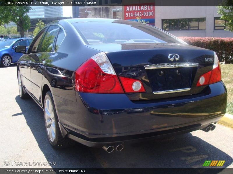 Twilight Blue Pearl / Wheat 2007 Infiniti M 35x Sedan