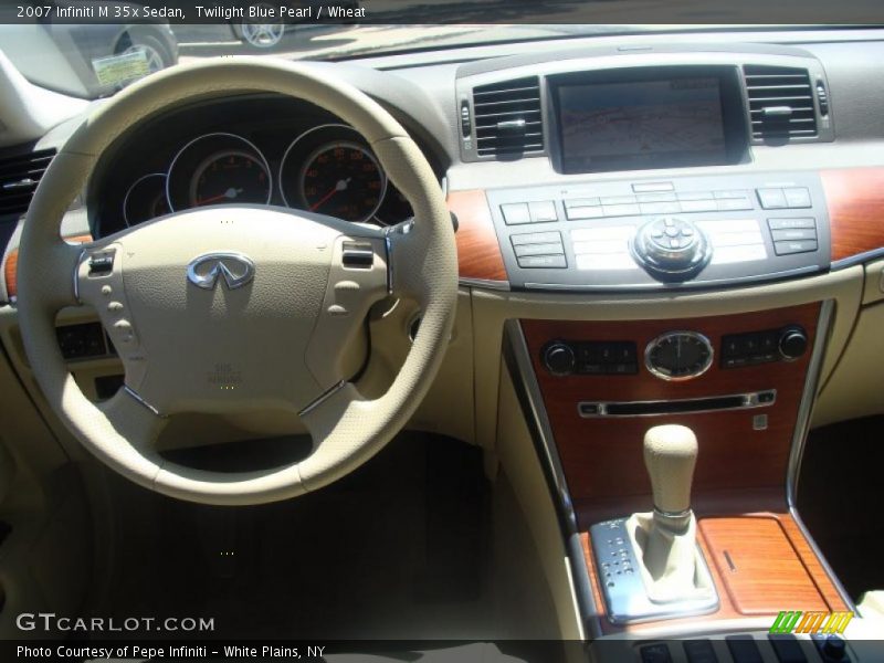 Twilight Blue Pearl / Wheat 2007 Infiniti M 35x Sedan