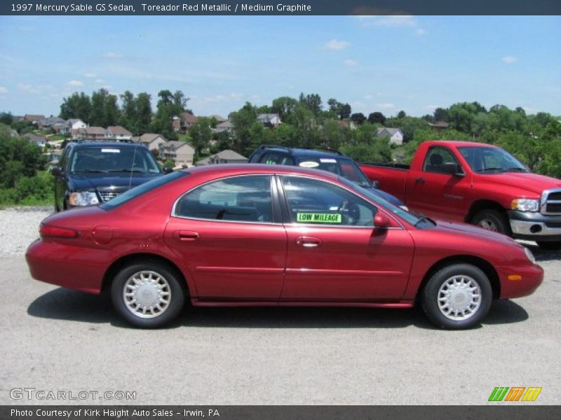 Toreador Red Metallic / Medium Graphite 1997 Mercury Sable GS Sedan