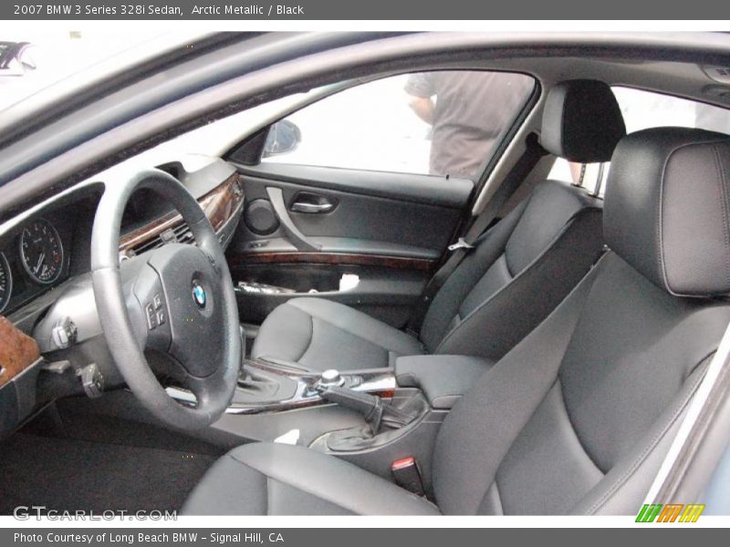 Arctic Metallic / Black 2007 BMW 3 Series 328i Sedan
