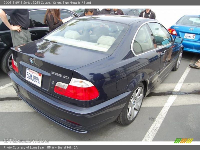 Orient Blue Metallic / Sand 2003 BMW 3 Series 325i Coupe