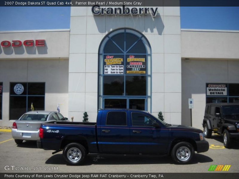 Patriot Blue Pearl / Medium Slate Gray 2007 Dodge Dakota ST Quad Cab 4x4