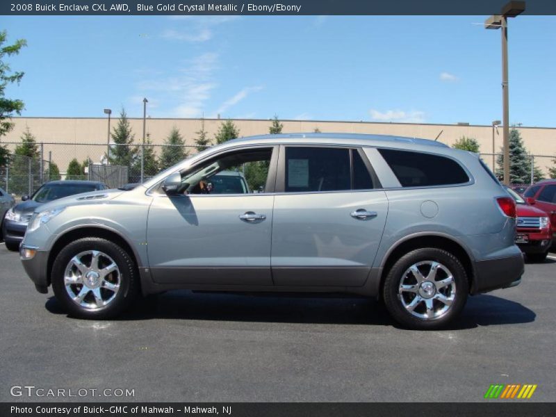 Blue Gold Crystal Metallic / Ebony/Ebony 2008 Buick Enclave CXL AWD