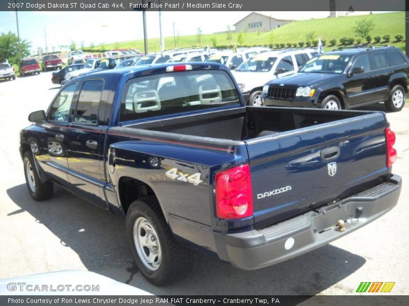Patriot Blue Pearl / Medium Slate Gray 2007 Dodge Dakota ST Quad Cab 4x4