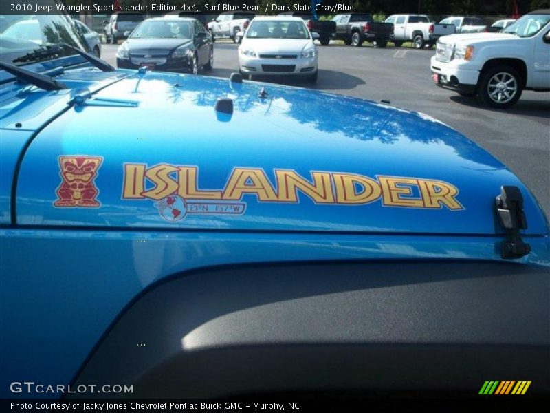 Surf Blue Pearl / Dark Slate Gray/Blue 2010 Jeep Wrangler Sport Islander Edition 4x4