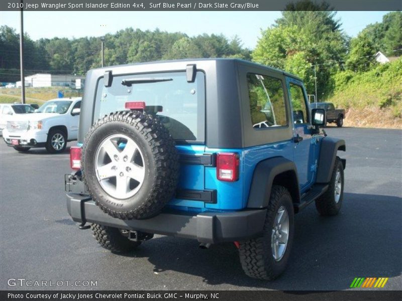 Surf Blue Pearl / Dark Slate Gray/Blue 2010 Jeep Wrangler Sport Islander Edition 4x4