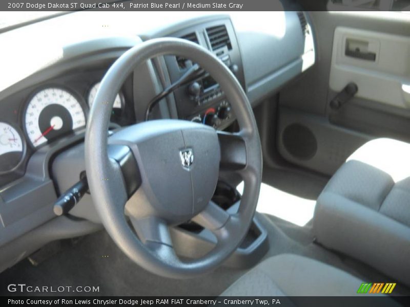 Patriot Blue Pearl / Medium Slate Gray 2007 Dodge Dakota ST Quad Cab 4x4