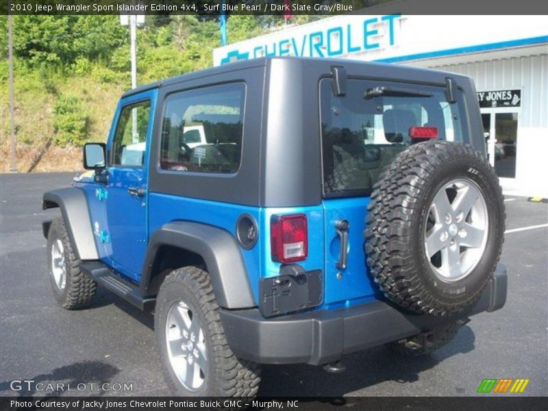 Surf Blue Pearl / Dark Slate Gray/Blue 2010 Jeep Wrangler Sport Islander Edition 4x4