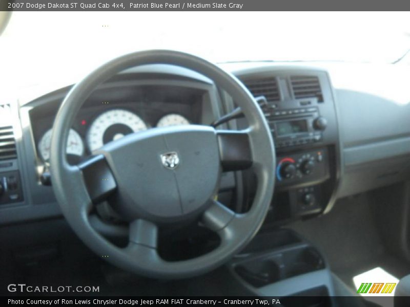 Patriot Blue Pearl / Medium Slate Gray 2007 Dodge Dakota ST Quad Cab 4x4