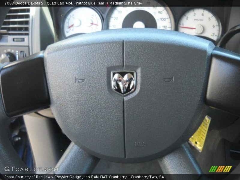 Patriot Blue Pearl / Medium Slate Gray 2007 Dodge Dakota ST Quad Cab 4x4