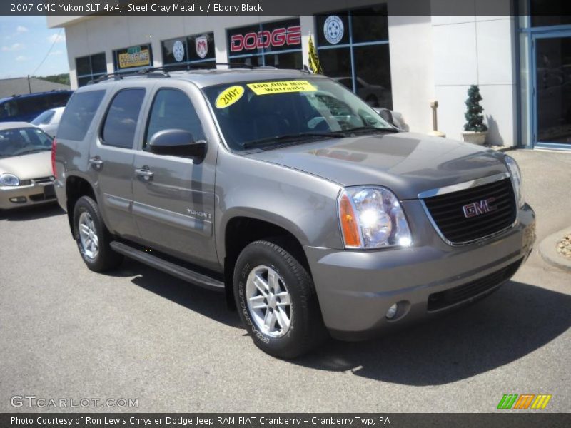 Steel Gray Metallic / Ebony Black 2007 GMC Yukon SLT 4x4