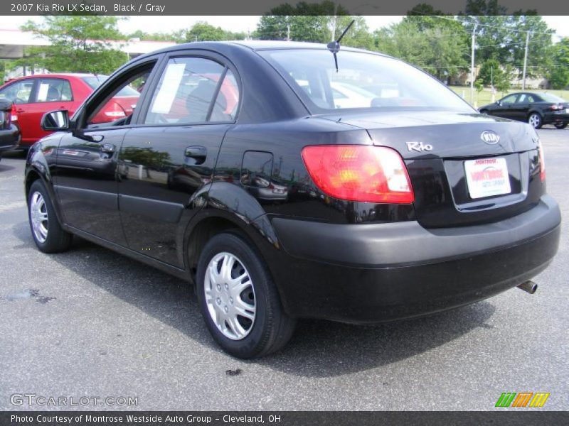 Black / Gray 2007 Kia Rio LX Sedan