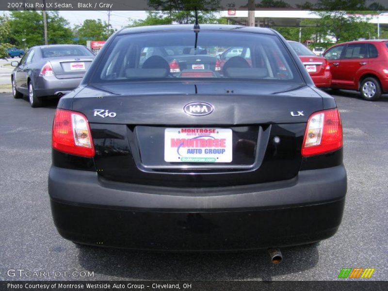 Black / Gray 2007 Kia Rio LX Sedan