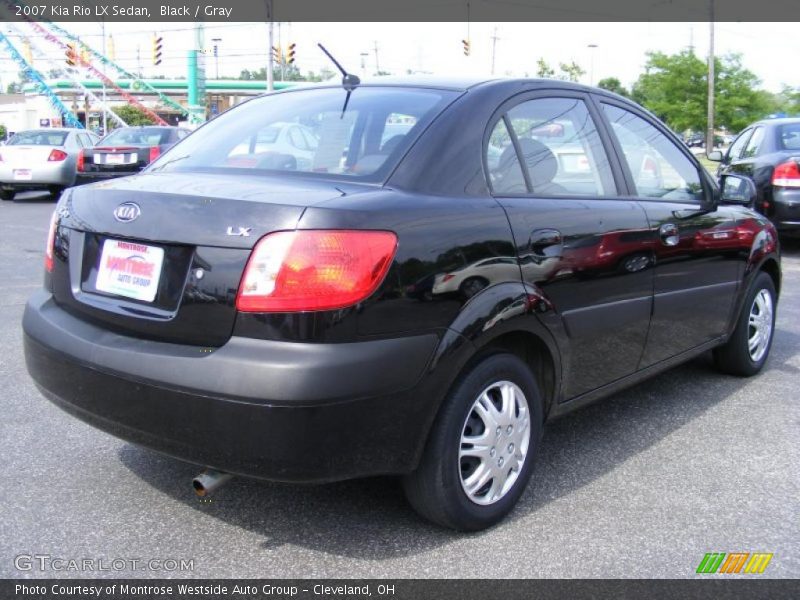 Black / Gray 2007 Kia Rio LX Sedan