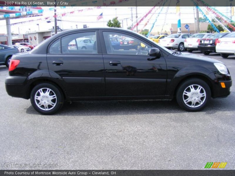 Black / Gray 2007 Kia Rio LX Sedan