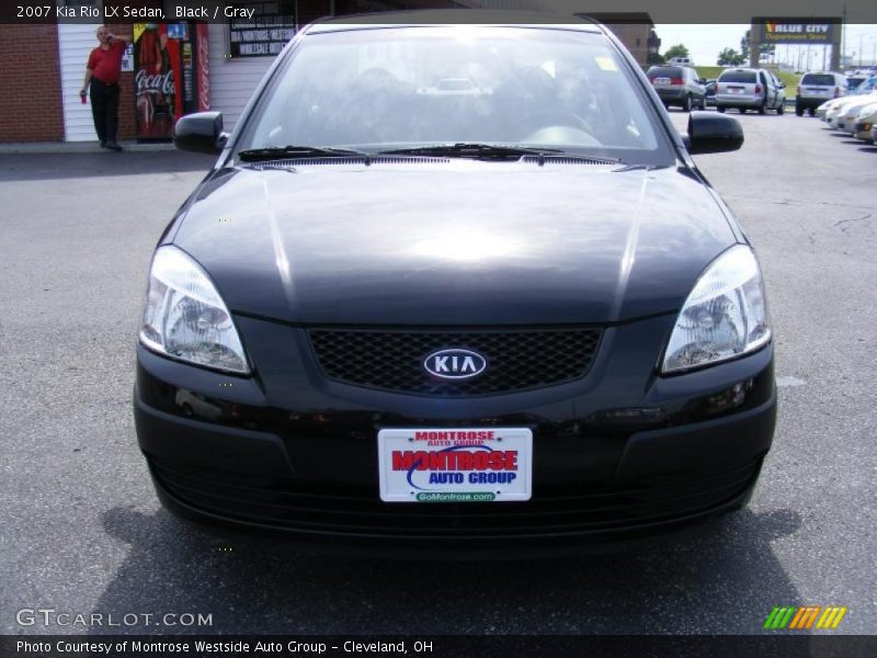 Black / Gray 2007 Kia Rio LX Sedan