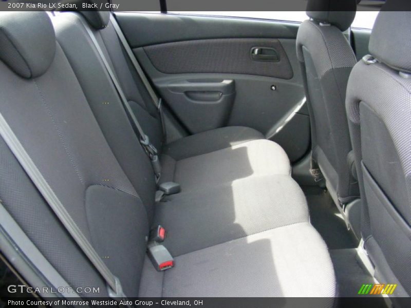 Black / Gray 2007 Kia Rio LX Sedan