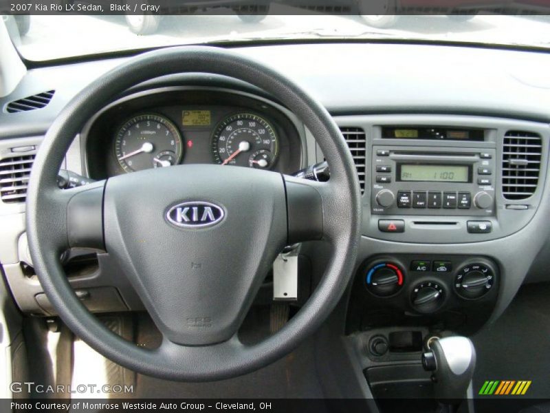 Black / Gray 2007 Kia Rio LX Sedan