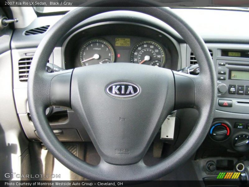 Black / Gray 2007 Kia Rio LX Sedan