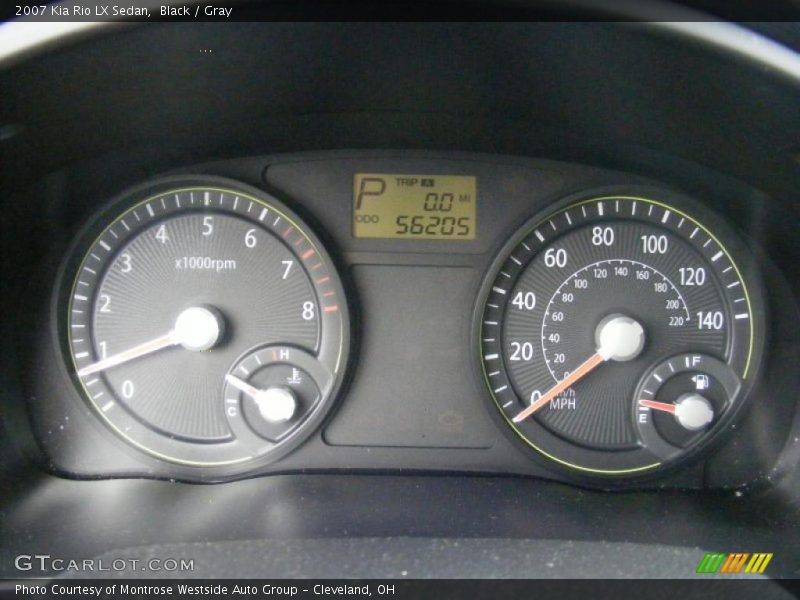 Black / Gray 2007 Kia Rio LX Sedan