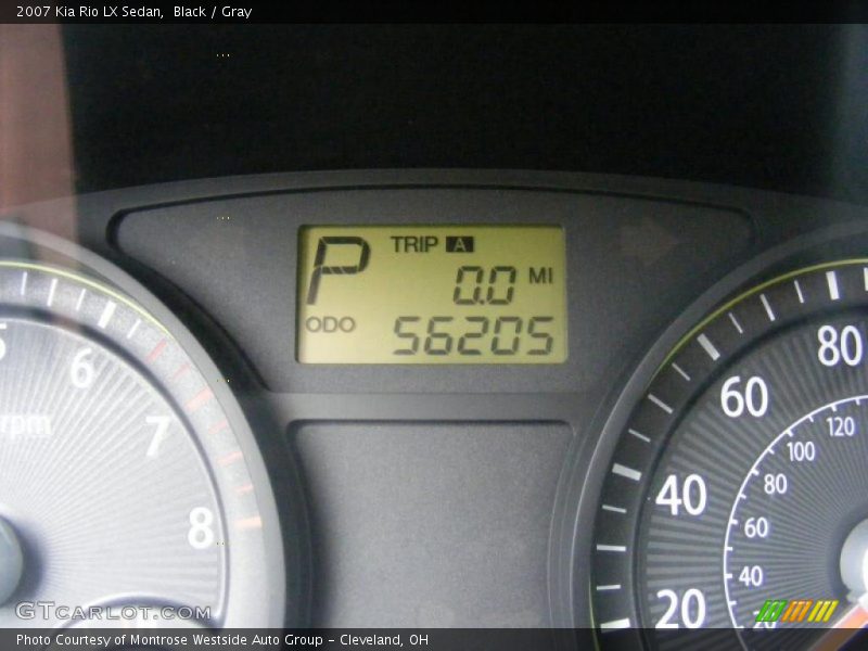 Black / Gray 2007 Kia Rio LX Sedan