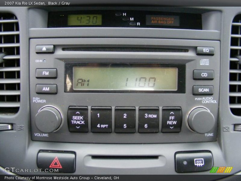 Black / Gray 2007 Kia Rio LX Sedan
