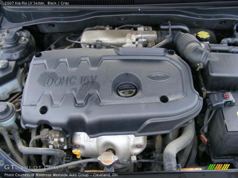 Black / Gray 2007 Kia Rio LX Sedan