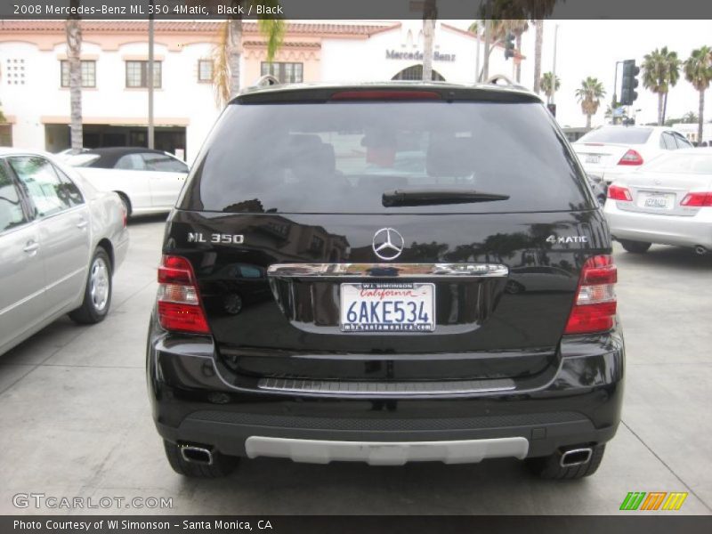 Black / Black 2008 Mercedes-Benz ML 350 4Matic