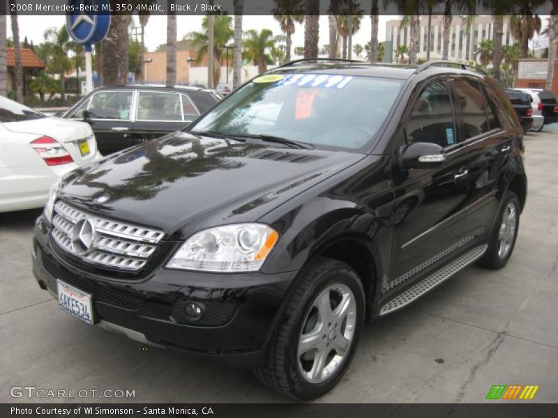 Black / Black 2008 Mercedes-Benz ML 350 4Matic