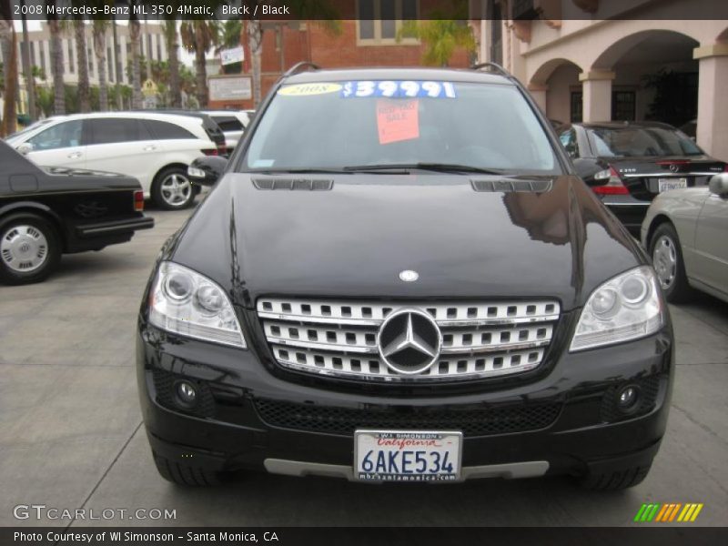 Black / Black 2008 Mercedes-Benz ML 350 4Matic