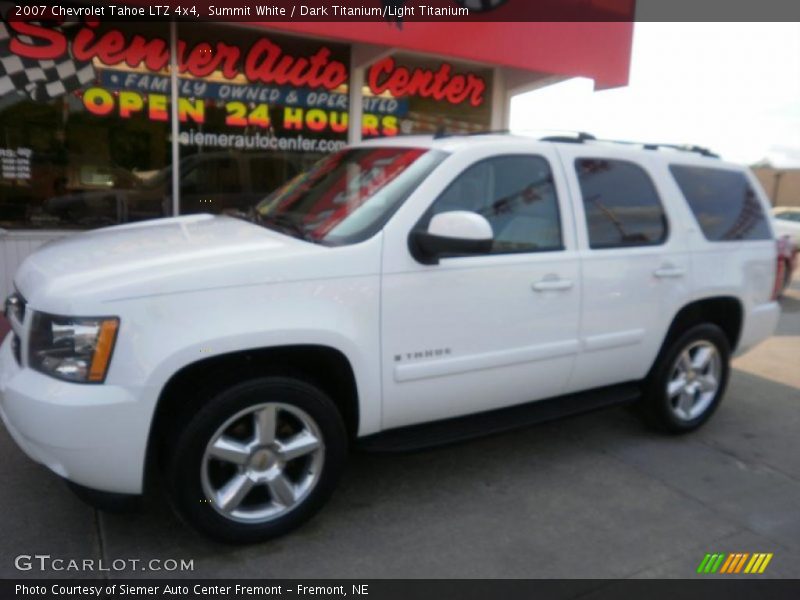 Summit White / Dark Titanium/Light Titanium 2007 Chevrolet Tahoe LTZ 4x4