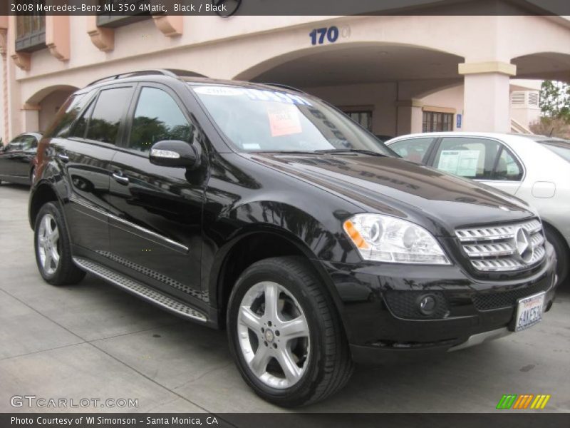 Black / Black 2008 Mercedes-Benz ML 350 4Matic