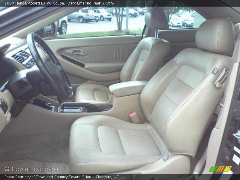 Dark Emerald Pearl / Ivory 2000 Honda Accord EX V6 Coupe