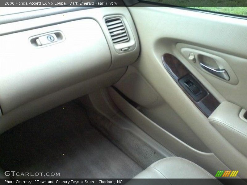 Dark Emerald Pearl / Ivory 2000 Honda Accord EX V6 Coupe