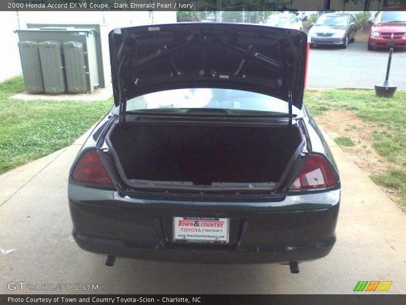 Dark Emerald Pearl / Ivory 2000 Honda Accord EX V6 Coupe