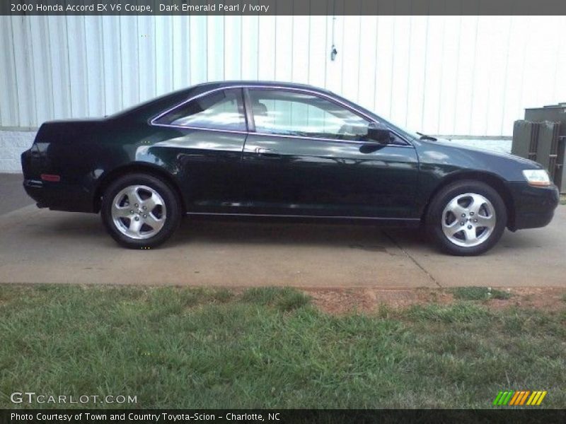 Dark Emerald Pearl / Ivory 2000 Honda Accord EX V6 Coupe