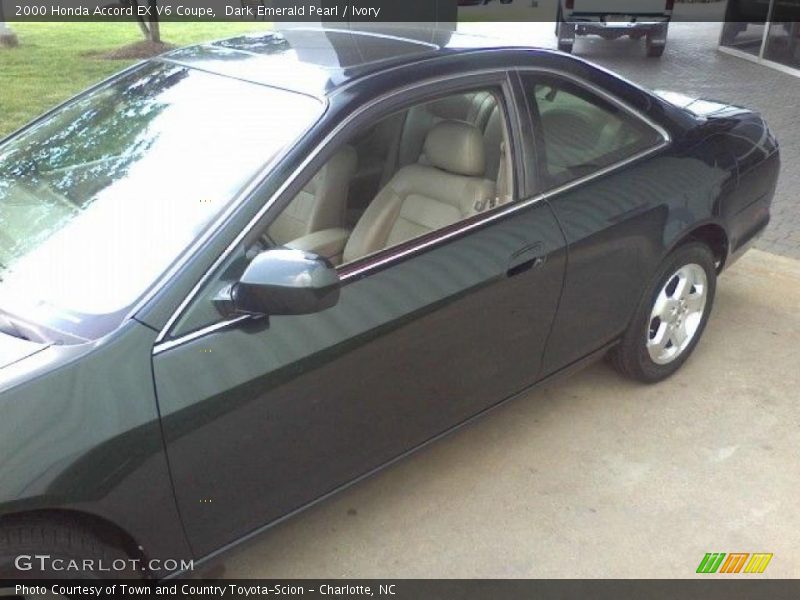 Dark Emerald Pearl / Ivory 2000 Honda Accord EX V6 Coupe