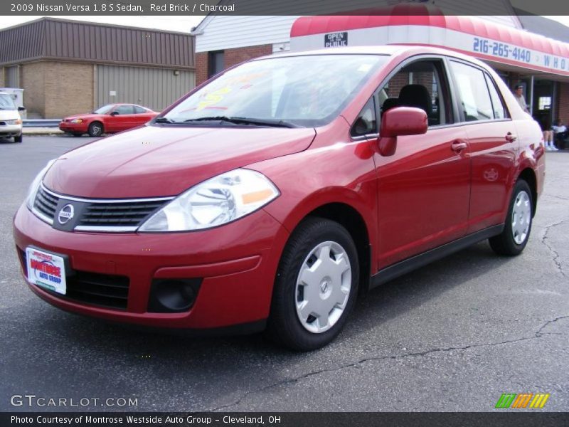 Red Brick / Charcoal 2009 Nissan Versa 1.8 S Sedan