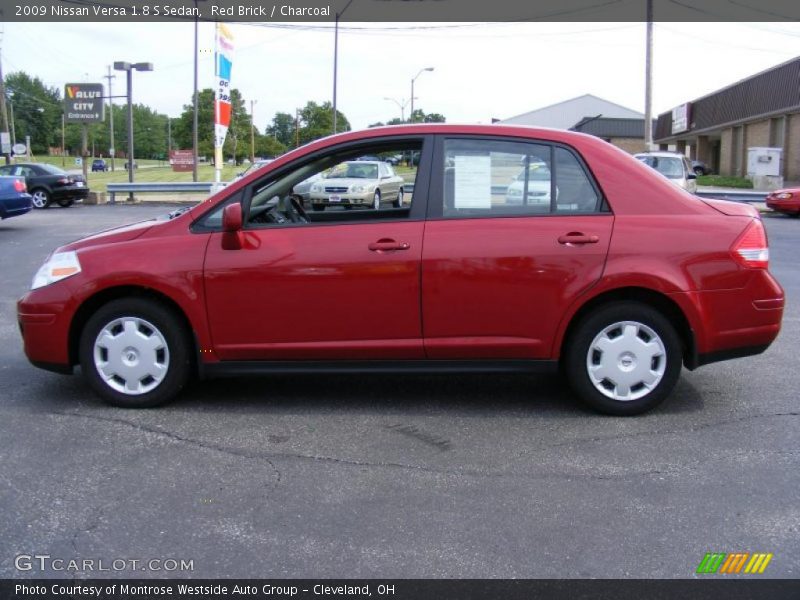 Red Brick / Charcoal 2009 Nissan Versa 1.8 S Sedan