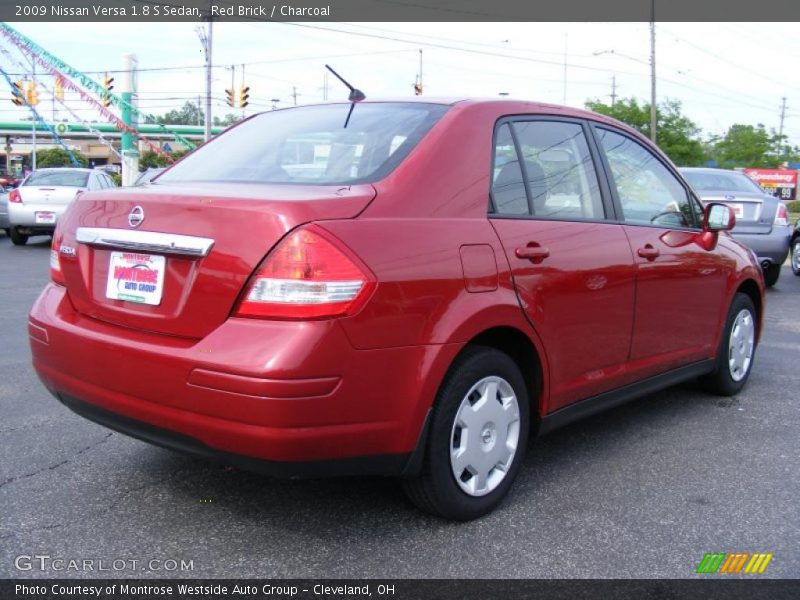 Red Brick / Charcoal 2009 Nissan Versa 1.8 S Sedan