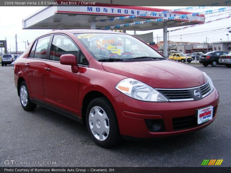 Red Brick / Charcoal 2009 Nissan Versa 1.8 S Sedan