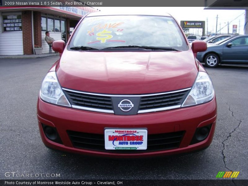 Red Brick / Charcoal 2009 Nissan Versa 1.8 S Sedan