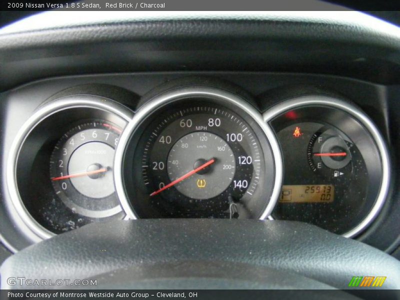 Red Brick / Charcoal 2009 Nissan Versa 1.8 S Sedan