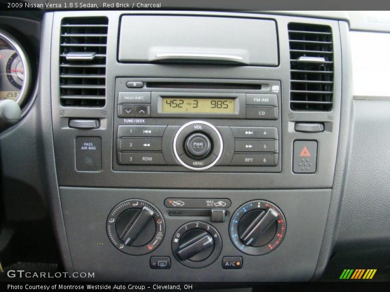 Red Brick / Charcoal 2009 Nissan Versa 1.8 S Sedan