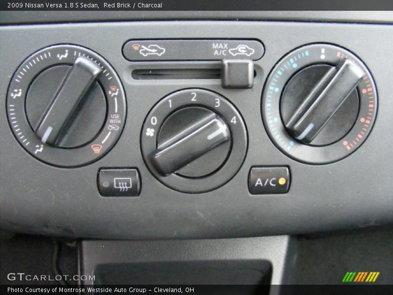 Red Brick / Charcoal 2009 Nissan Versa 1.8 S Sedan