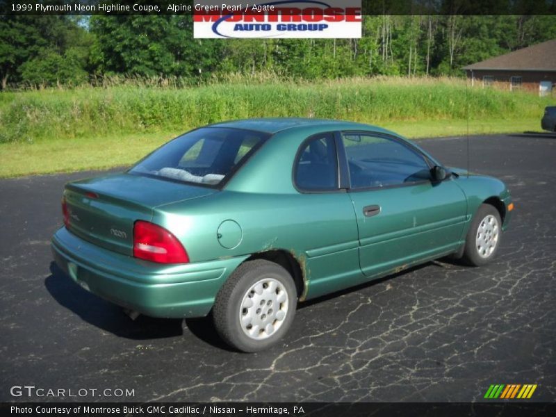 Alpine Green Pearl / Agate 1999 Plymouth Neon Highline Coupe