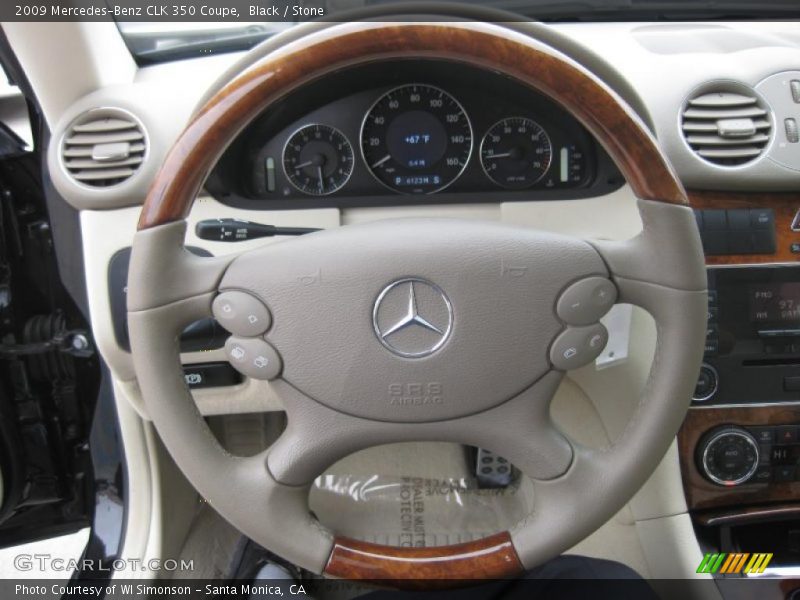 Black / Stone 2009 Mercedes-Benz CLK 350 Coupe
