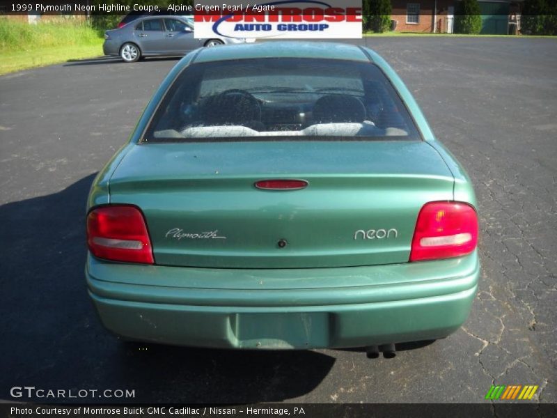Alpine Green Pearl / Agate 1999 Plymouth Neon Highline Coupe