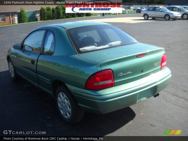 Alpine Green Pearl / Agate 1999 Plymouth Neon Highline Coupe